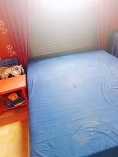 bed with mattress