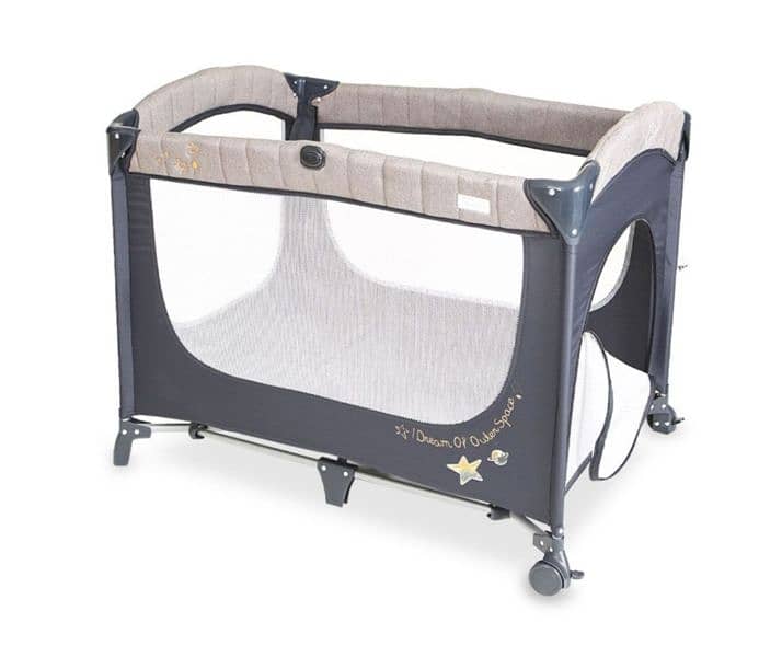 DROP SIDE PLAY PEN  plus Bed – Grey 4