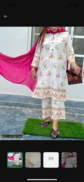 2 Pc Stitched woman block printed suit 1