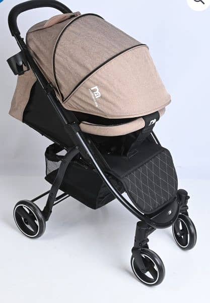 Baby Stroller  Foldable with Suspension  (Brown) 3