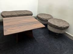 Wooden Seti / Sethi with Table