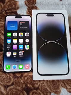 Iphone 14promax JV 128GB space black colour box or cable battery 100