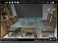 Dining table for Sale (6 Chairs+ Table) 0