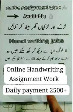 Handwritten Assignment Content Writing And Typing Work Available