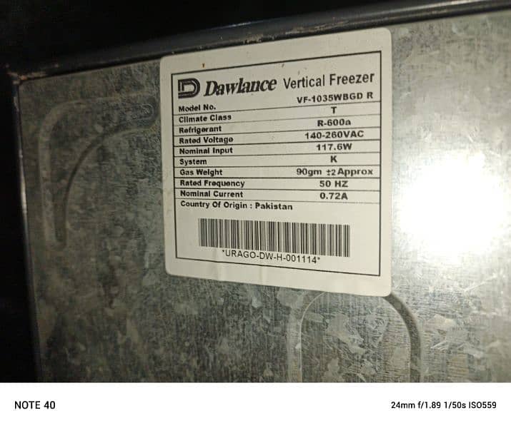 vertical freezer brand new conditions 3