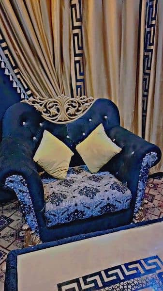 Black Sofa Set For Sale 1