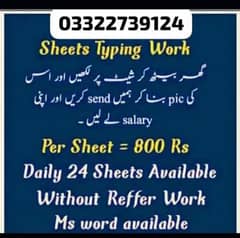 Online Assignment/ Typing Work Available 0