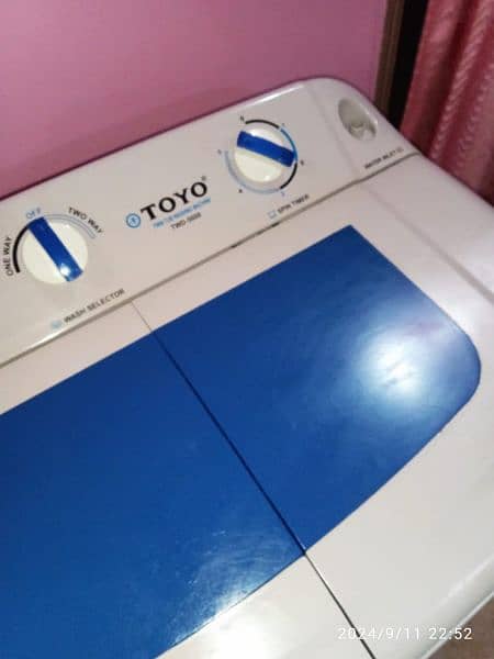 TOYO washing machine twin tub model number TWD-5000 1