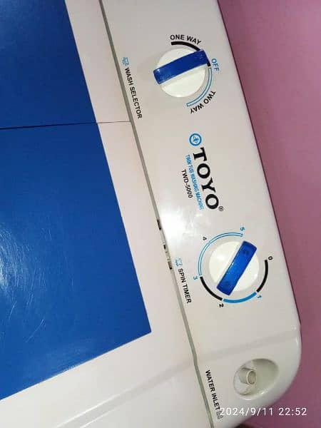 TOYO washing machine twin tub model number TWD-5000 4