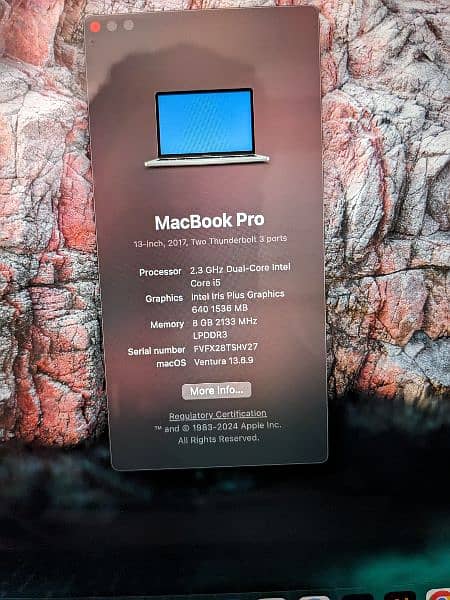 Macbook pro 2017 13 in 128GB 5