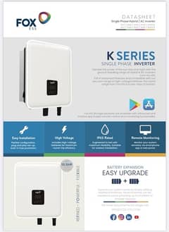 K Series Fox Hybrid Complete System 7kw-10.5kw Single Phase 0