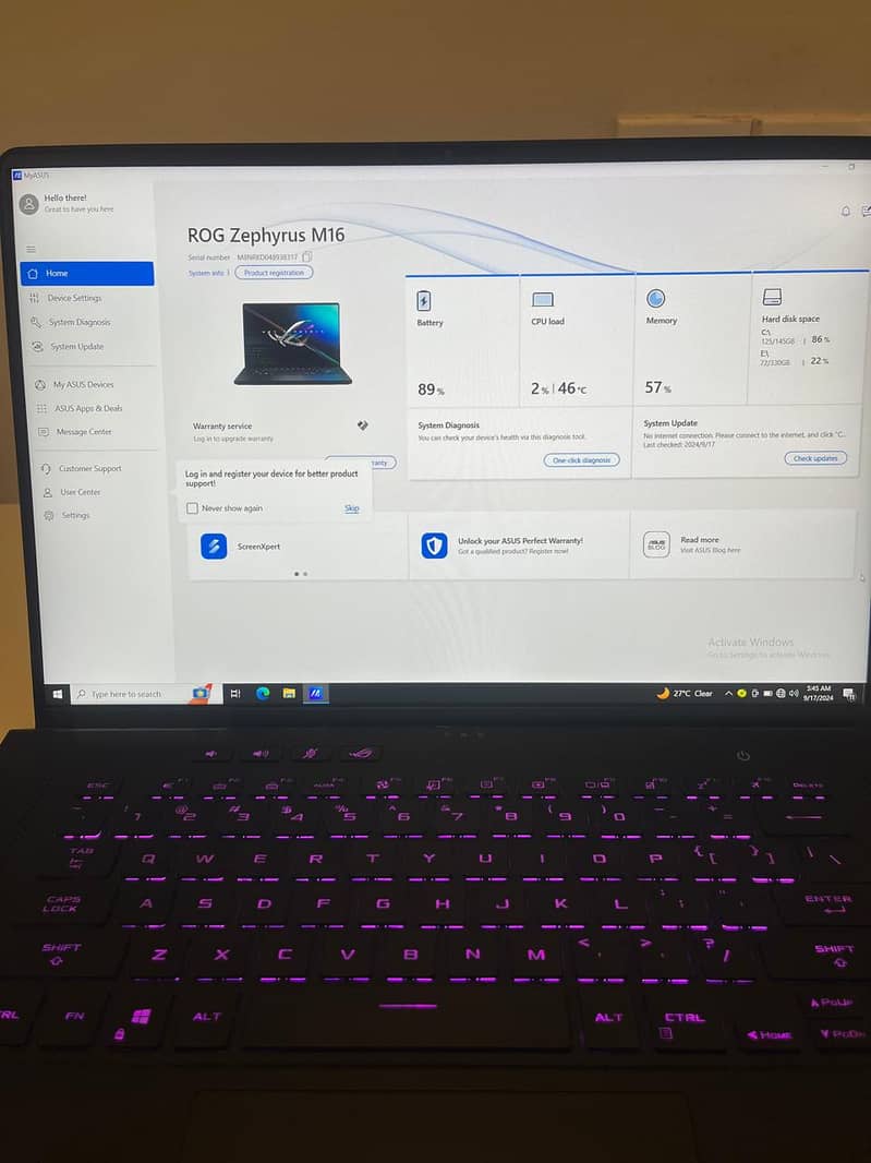 ASUS ROG Zephrus M16 Gaming Laptop 11th Gen Core i7 6