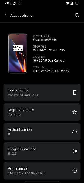 OnePlus 6T (Black Color) 5