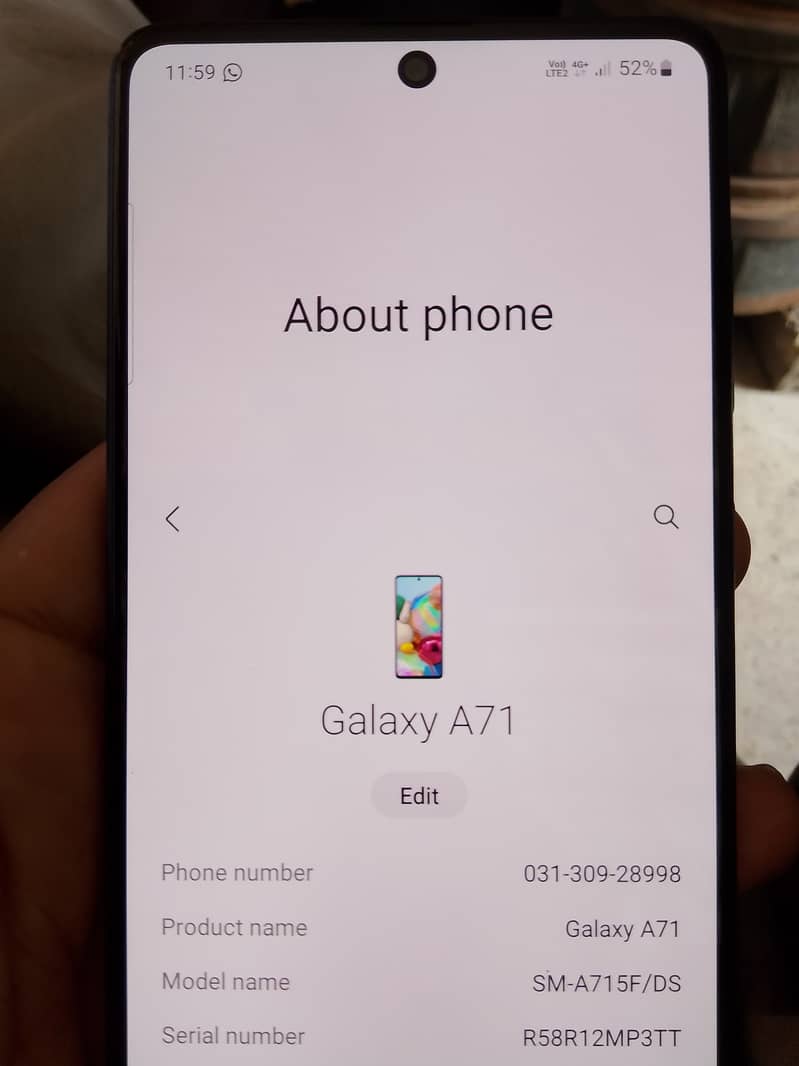 samsung a71 8 128gb pta approved with box and charger 3