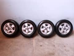 new japani alloy rims with new tyres size "12"