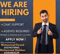 CHAT SUPPORT AGENTS REQUIRED | JOBS