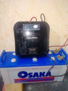 cyber power UPS in good  condition and Osaka battery lg.