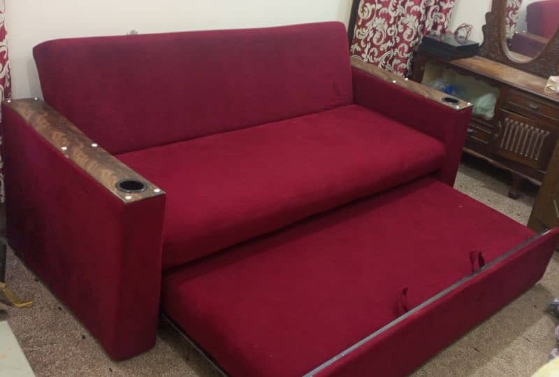 sofa cum bed 3 in 1 new condition 5 mnth use slip attacheted 2