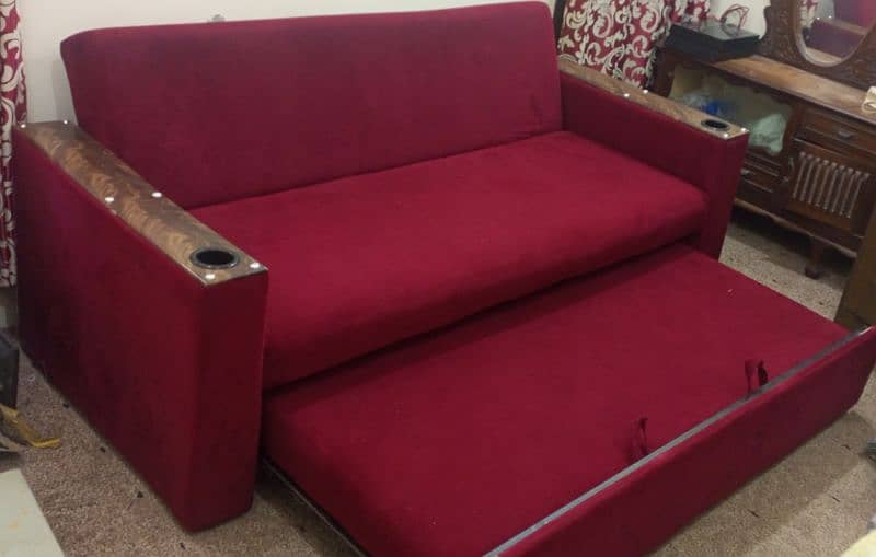 sofa cum bed 3 in 1 new condition 5 mnth use slip attacheted 3