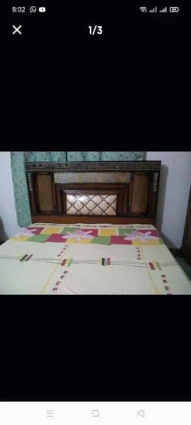 Sheesham wood bed with spine  mattress 0