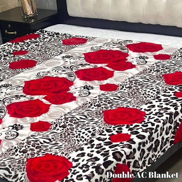 Fleece printed double bed blanket 4