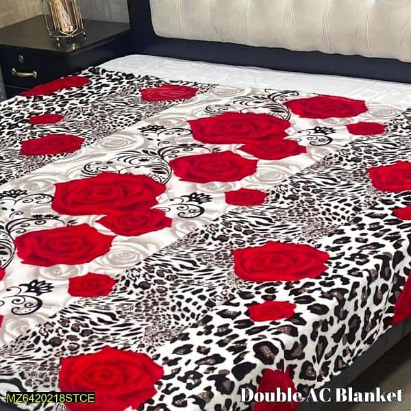 Fleece printed double bed blanket 5