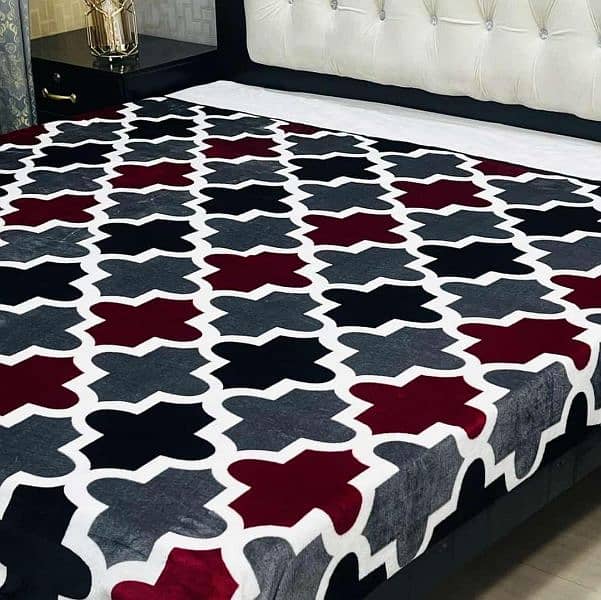 Fleece printed double bed blanket 7