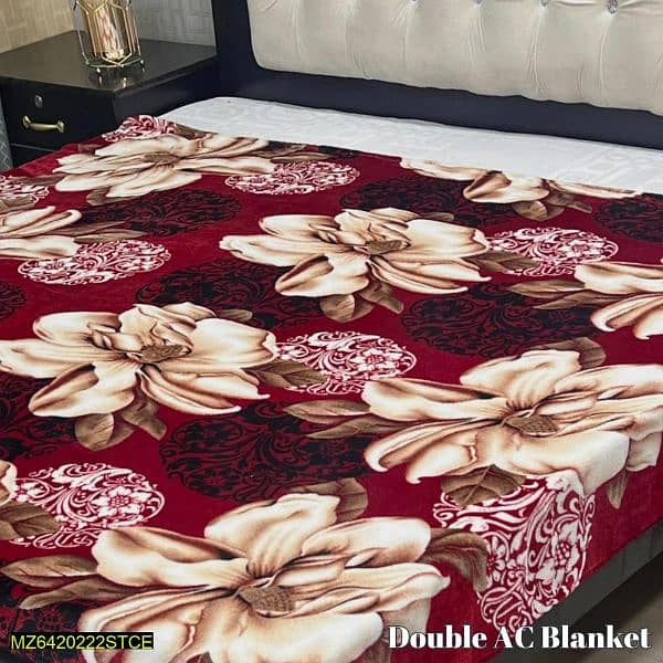 Fleece printed double bed blanket 4