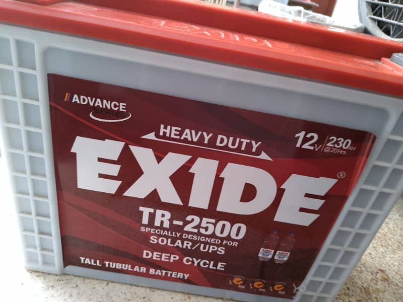 Exide 2 Tall Tubular Batteries 230AH 6