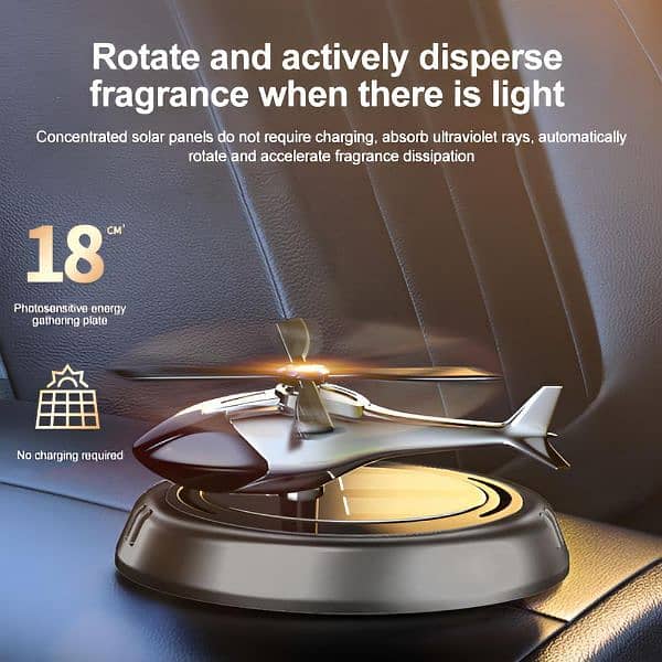 Solar powered Rotating Helicopter Aromatherapy Air Freshnere 2