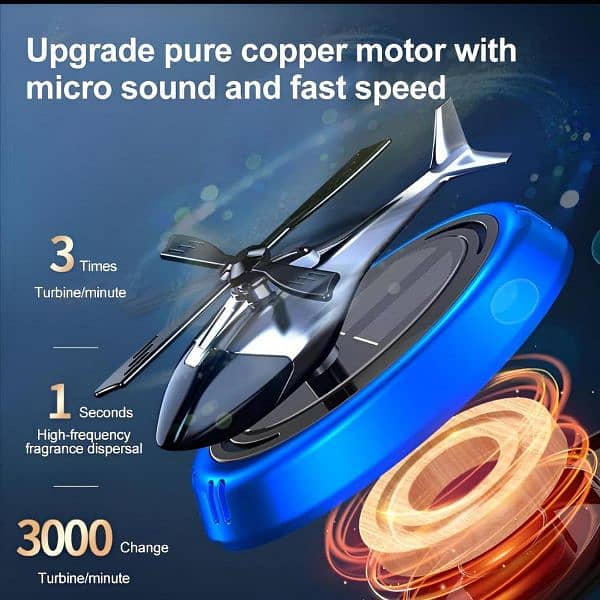 Solar powered Rotating Helicopter Aromatherapy Air Freshnere 3