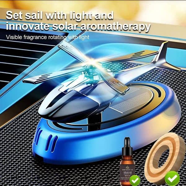 Solar powered Rotating Helicopter Aromatherapy Air Freshnere 6