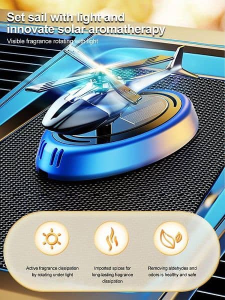 Solar powered Rotating Helicopter Aromatherapy Air Freshnere 7