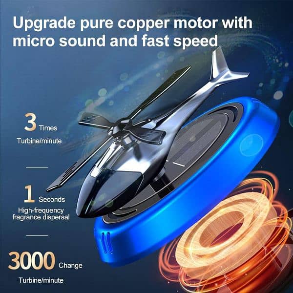 Solar powered Rotating Helicopter Aromatherapy Air Freshnere 9