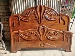 Solid Wood Bed, Medium Size