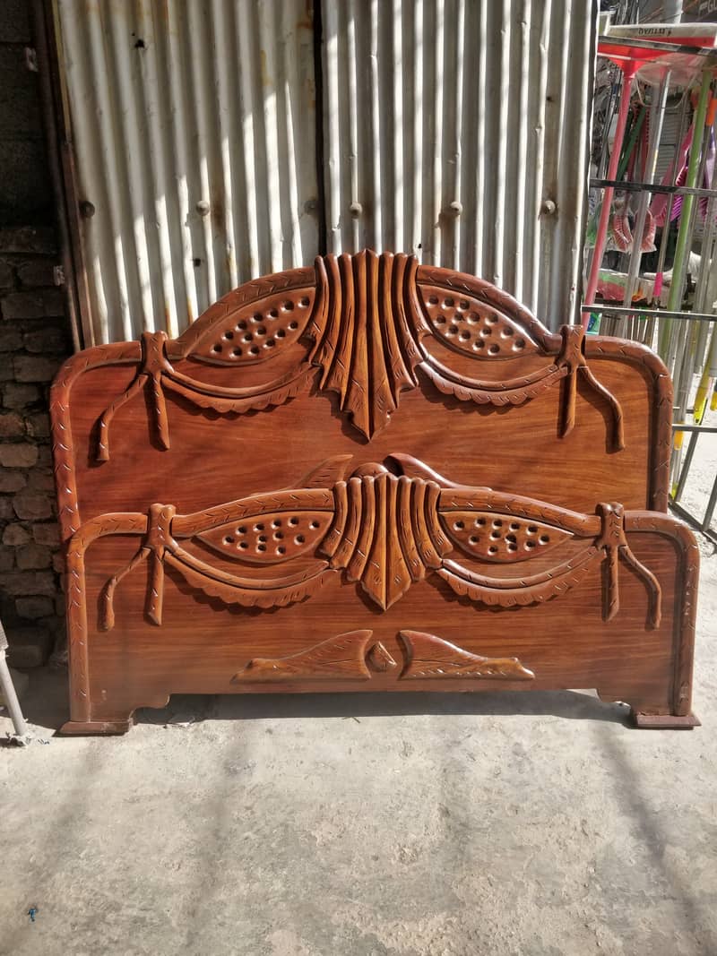 Solid Wood Bed, Medium Size 1