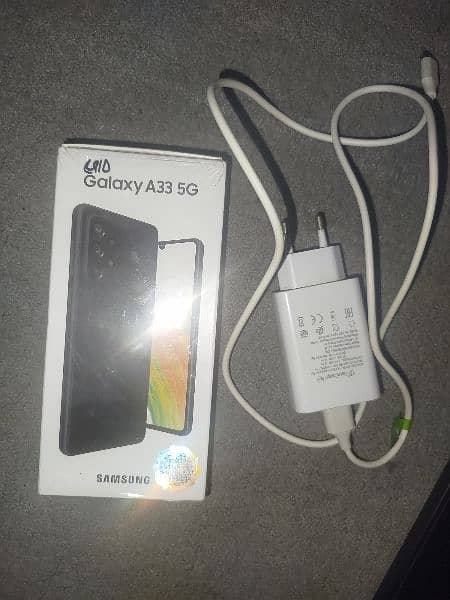 Samsung A33 5G 128/8 variant with box and charger 10/10 condition 0