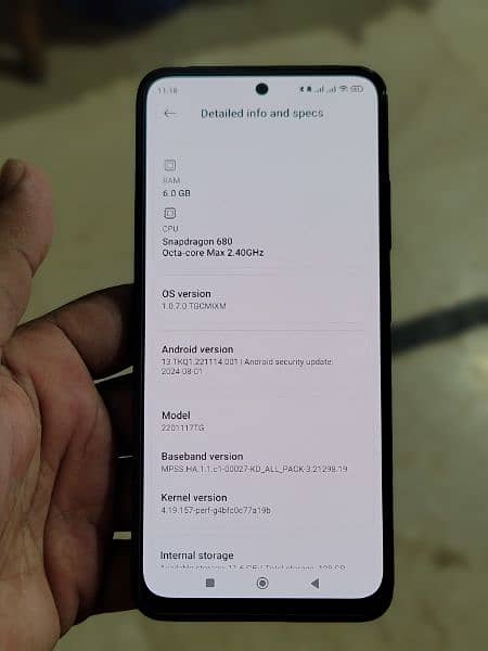 Redmi note 11 6gb varient 7