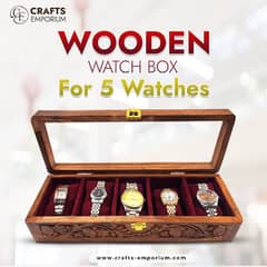 Wooden Watch Box for 5 Watches