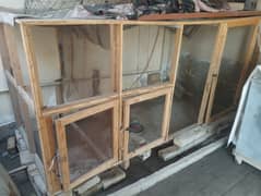 FULL WOODEN CAGE. 9 FEET LONG. 4 FEET HIGHT, 5 FEET WIDE.