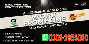 Online Part time/full time/home job/Assignments/Typing/Data entry/Ads