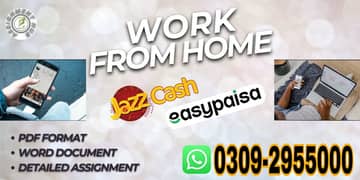 Online Part time/full time/home job/Assignments/Typing/Data entry/Ads