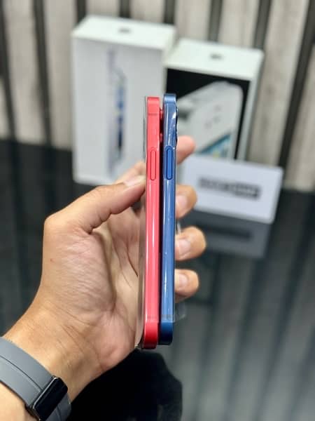 iPhone 12 256GB PTA Approved 100% Health Blue Red 1