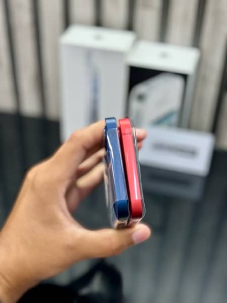 iPhone 12 256GB PTA Approved 100% Health Blue Red 3