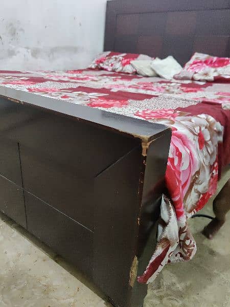 wooden bed all ok condition 10by9 2