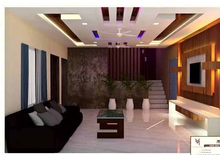 New 3D Designing fall ceiling Top Fancy Designing Gypsum Panel Ceiling 1