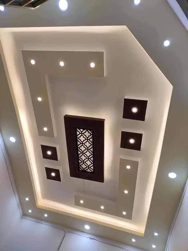 New 3D Designing fall ceiling Top Fancy Designing Gypsum Panel Ceiling 3