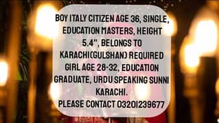 MARRIAGE BUREAU (RISHTA SERVICE CONSULTANT & MATCH MAKER FOR ABROAD)