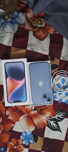 iphone 14 blue color 128gb jv available for sale box pack condition