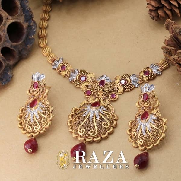 Gold Jewellery Necklace Set Starting from 150,000 Raza jewellers 12